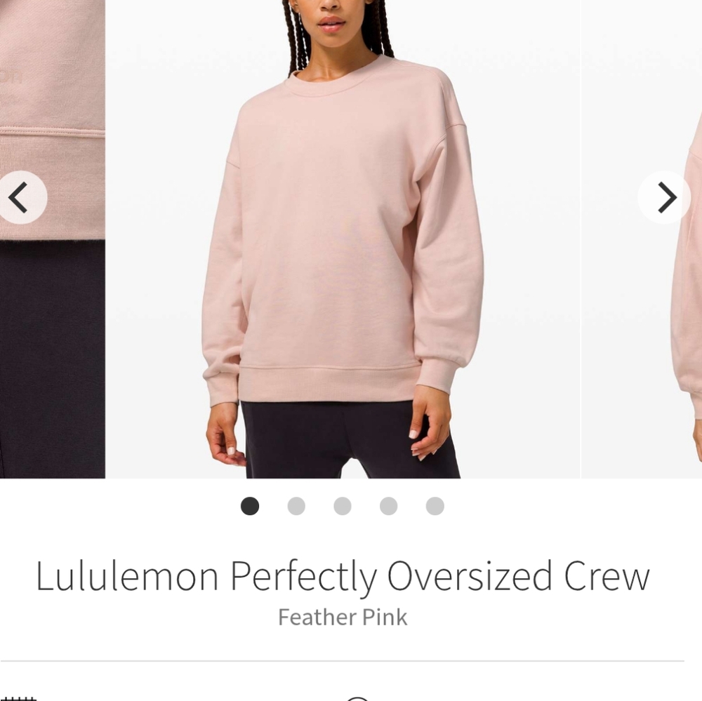 Lululemon Perfectly Oversized Crew Sweatshirt Nude Pink